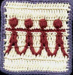 Friends Granny Sampler Square #14 - TJ Pierce